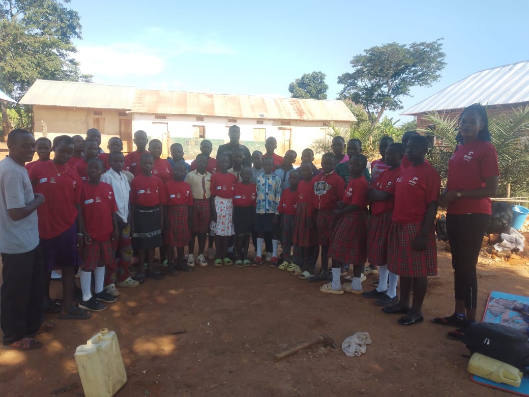 Goodwill school community gathered outdoors